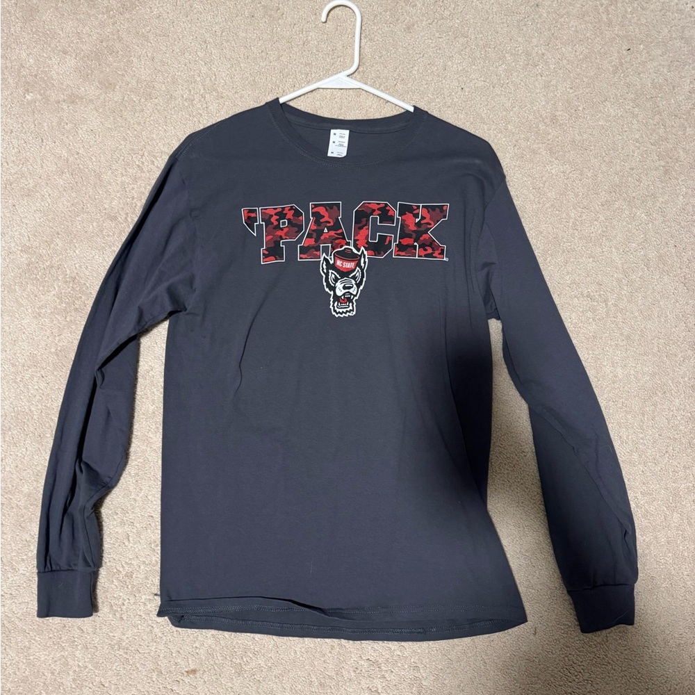 Men's Black Graphic Long Sleeve Shirt